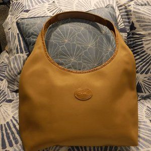 Longchamp Nylon Hobo Tan